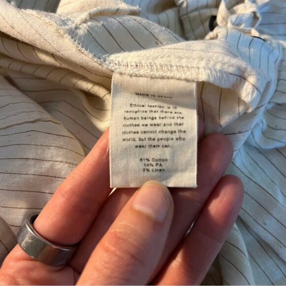 Cordera maxi pinstripe linen blend pants OS - Picture 5 of 7